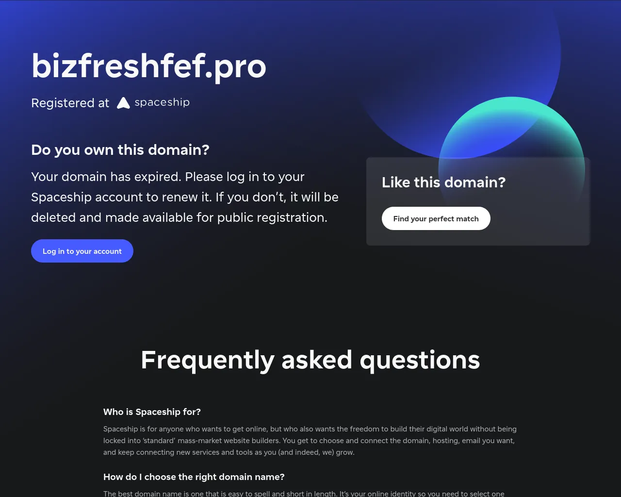 Screenshot of bizfreshfef.pro