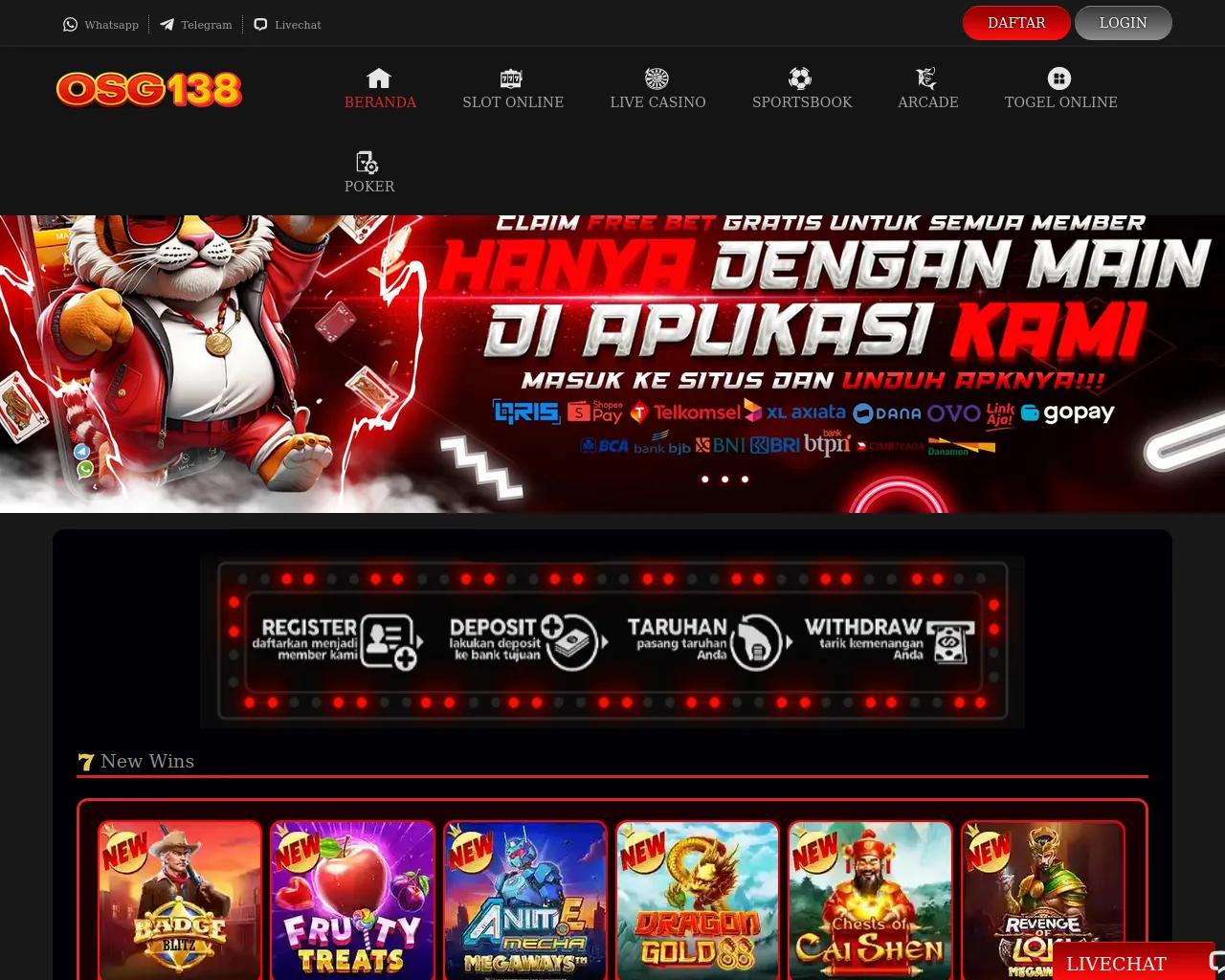 Screenshot of osg138login.com