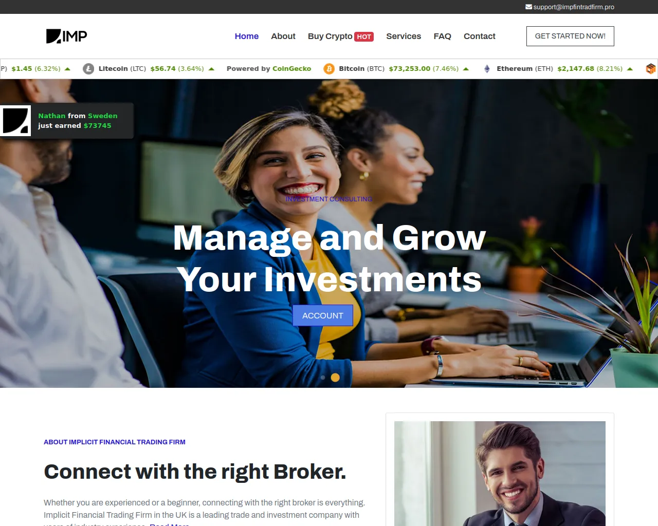 Screenshot of impfintradfirm.pro