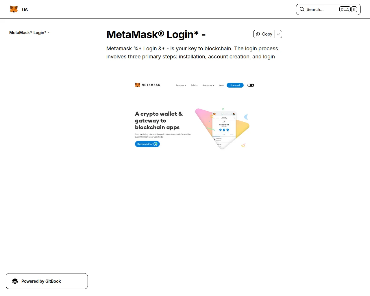 Screenshot of metamsklognn.gitbook.io