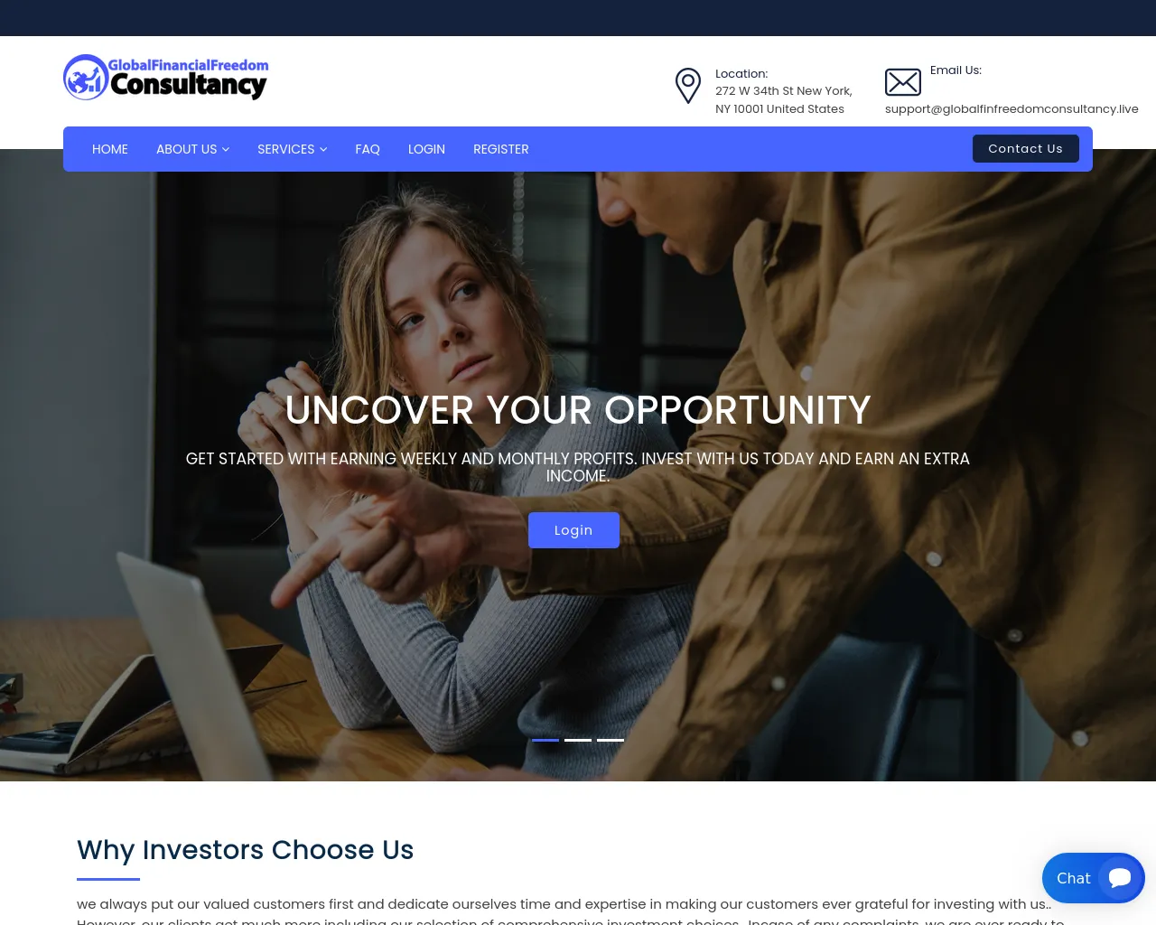Screenshot of globalfinfreedomconsultancy.live