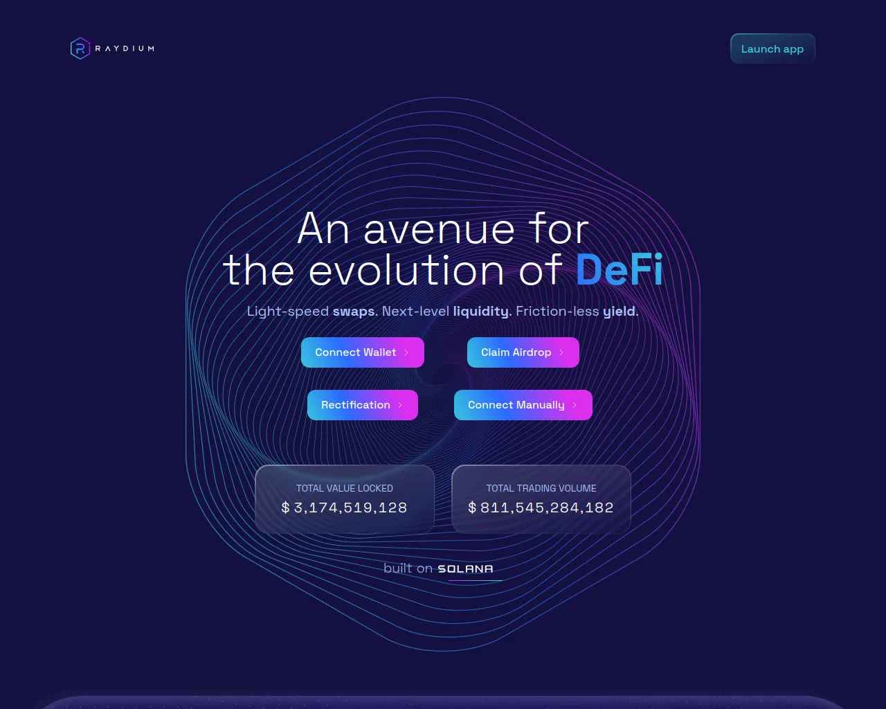Screenshot of raydium-live.blog