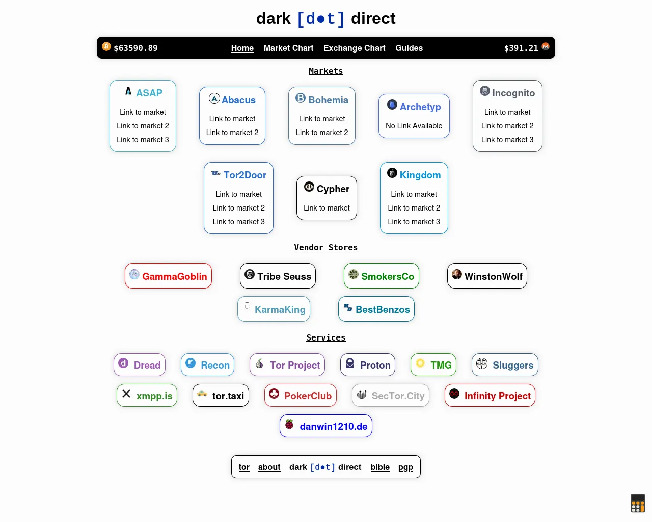 Screenshot of dark.direct
