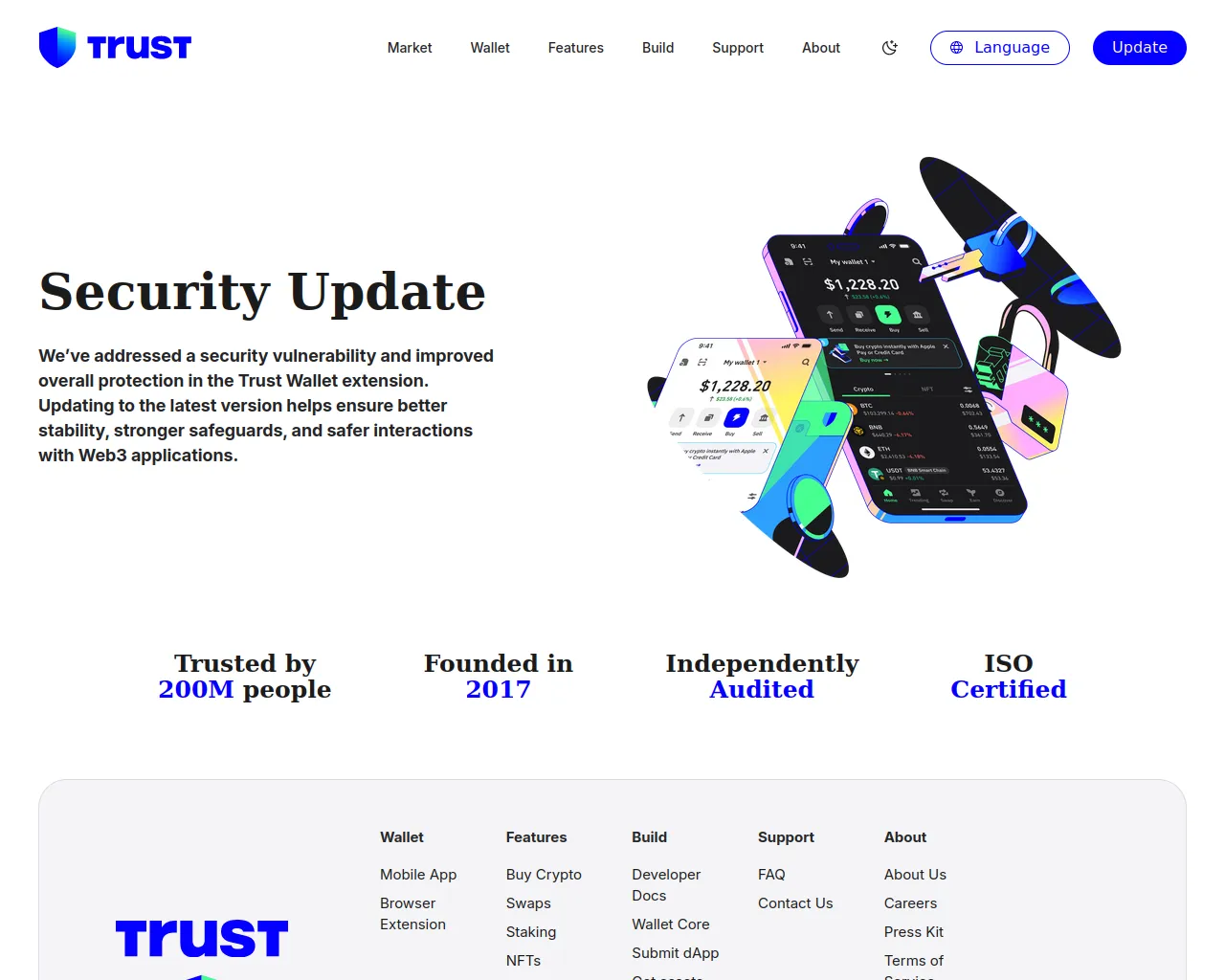 Screenshot of update.trustwallet-fix.com