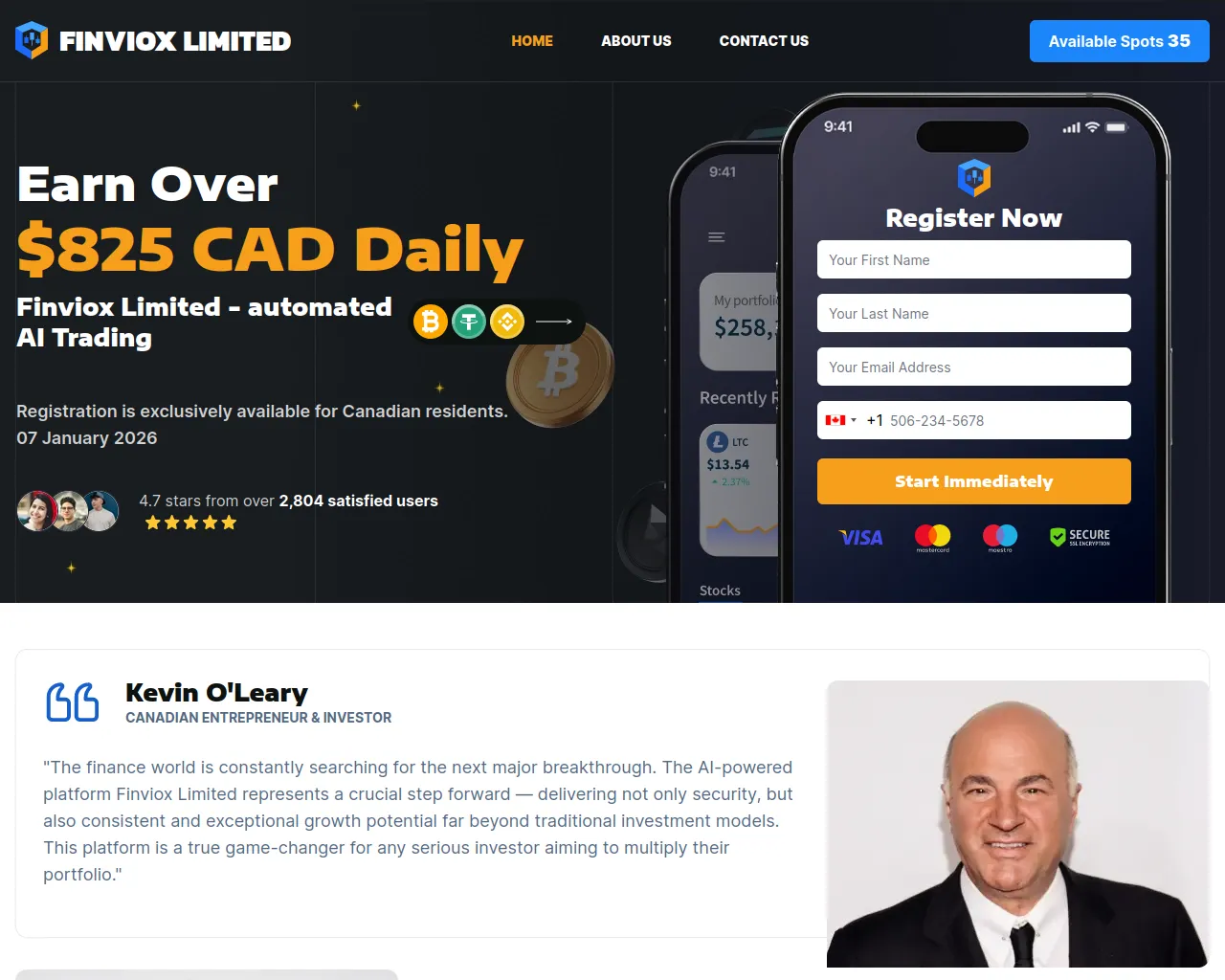 Screenshot of finvioxlimited.net