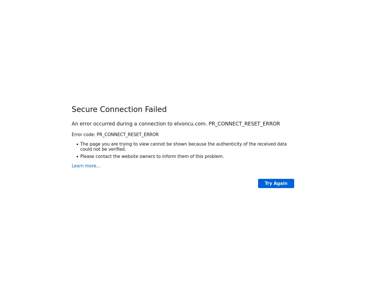 Screenshot of elvoncu.com