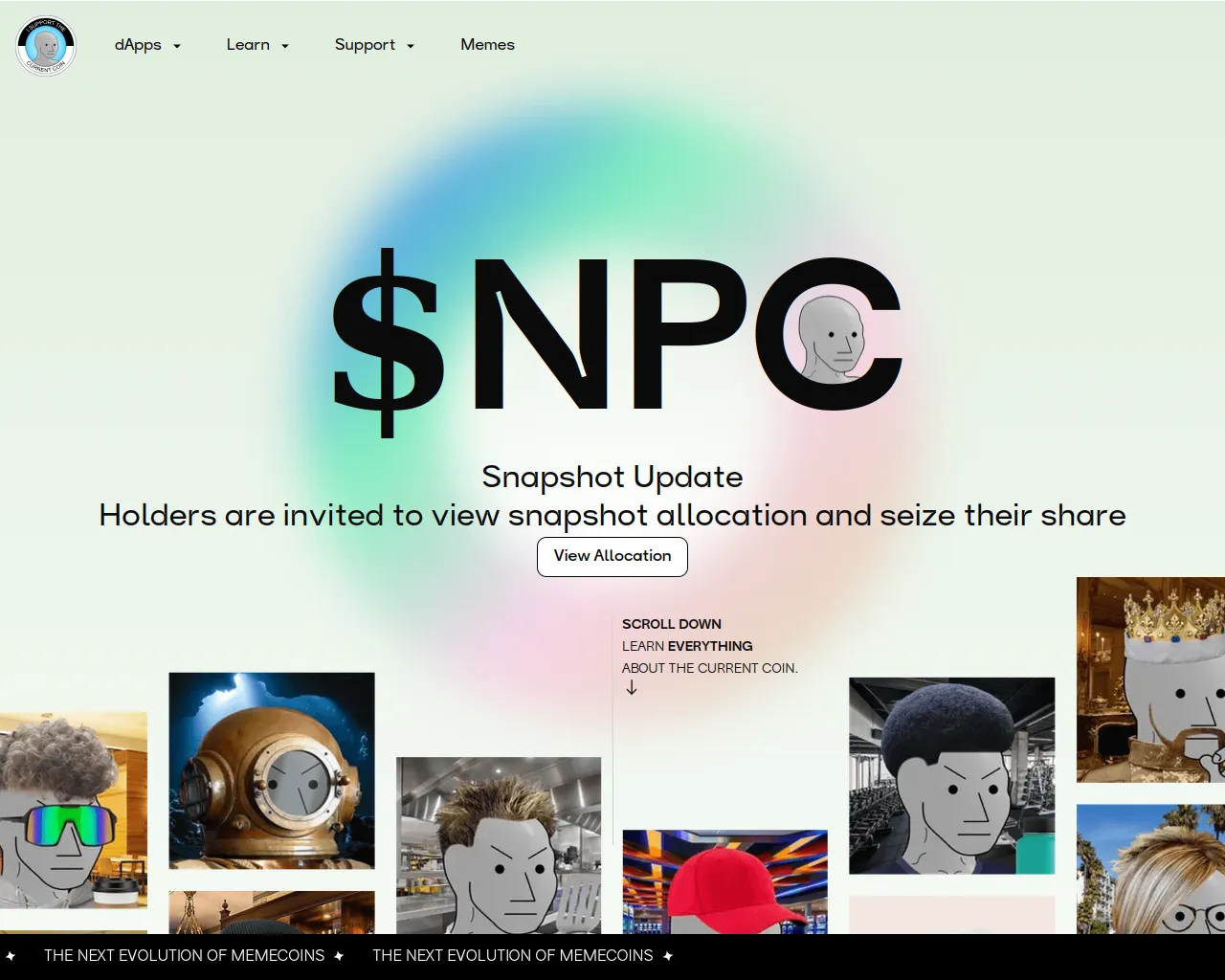 Screenshot of npc-snapshot.co