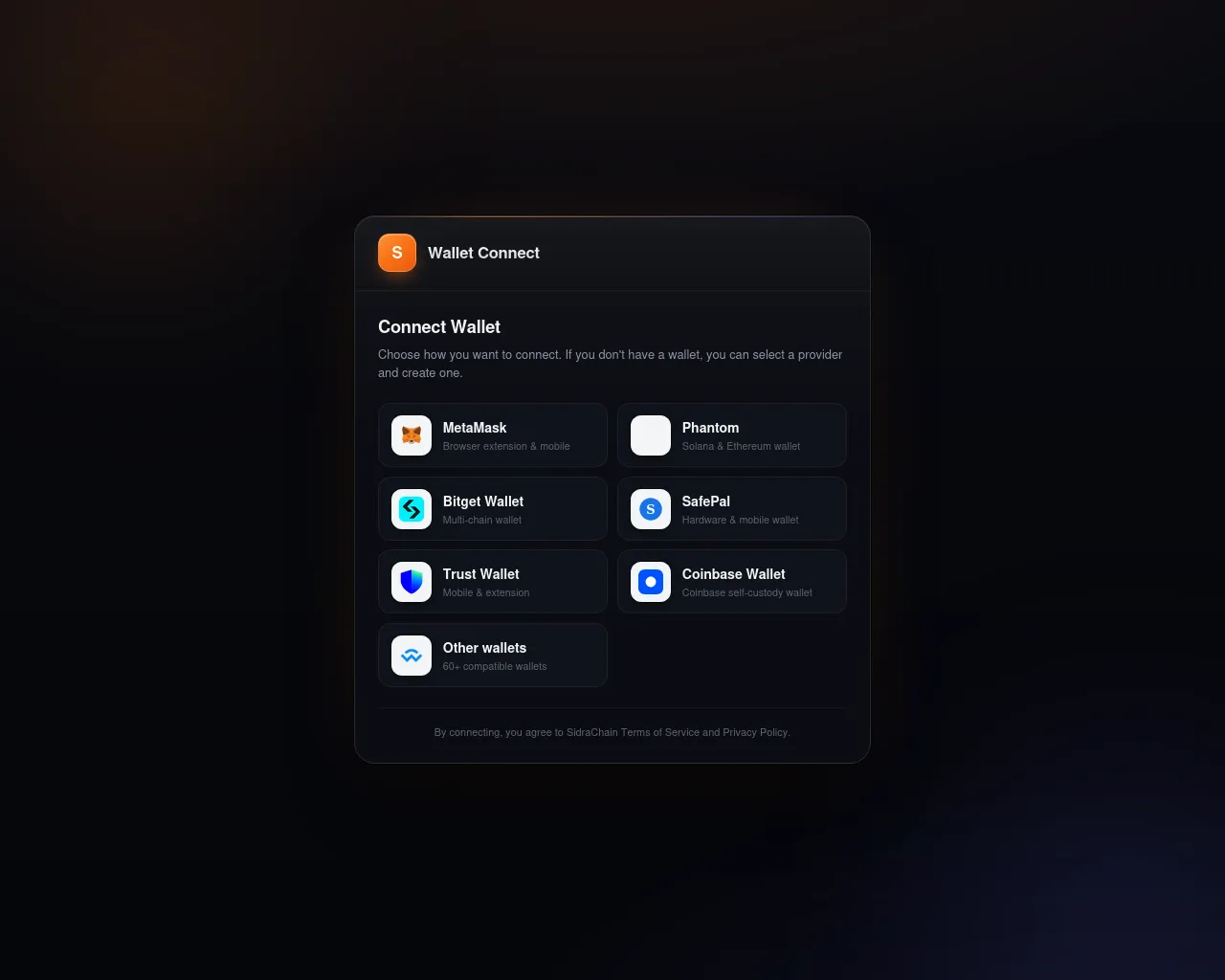 Screenshot of connect-wallet.xyz