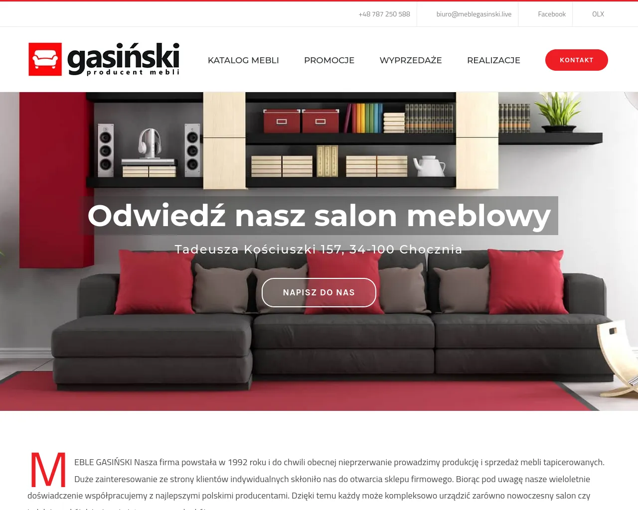 Screenshot of meblegasinski.live