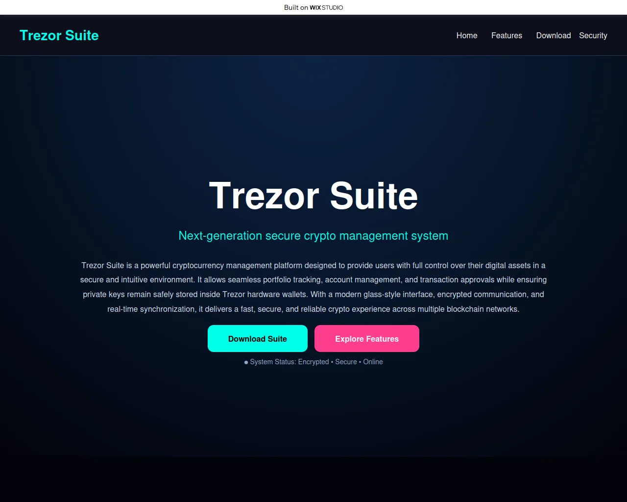 Screenshot of connect-suitpps.wixstudio.com
