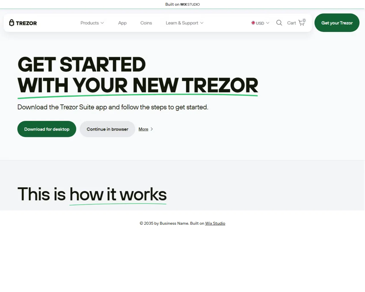 Screenshot of trezostartt.wixstudio.com