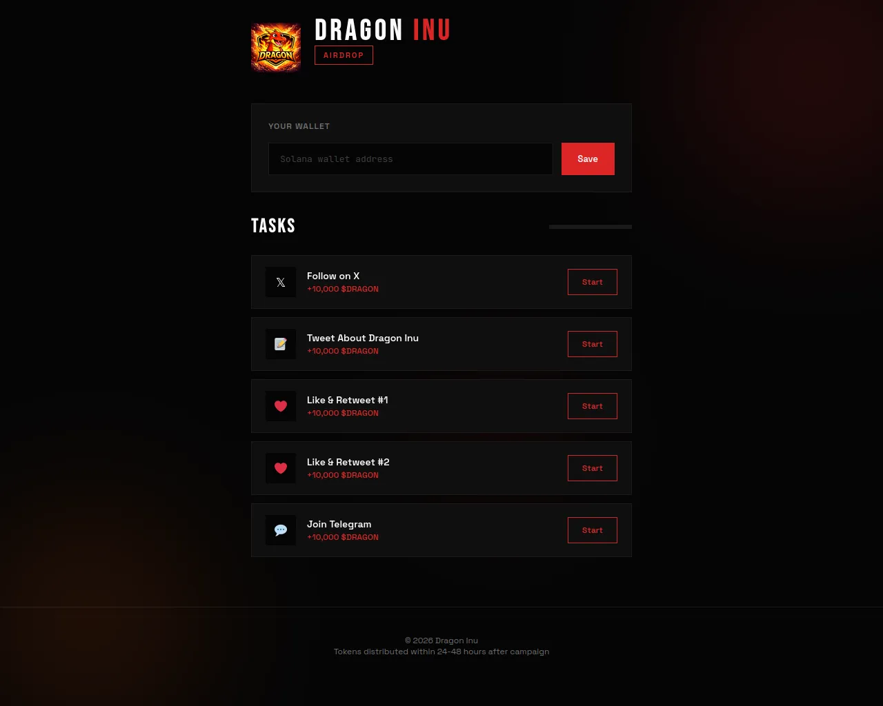 Screenshot of dragoninu.fun