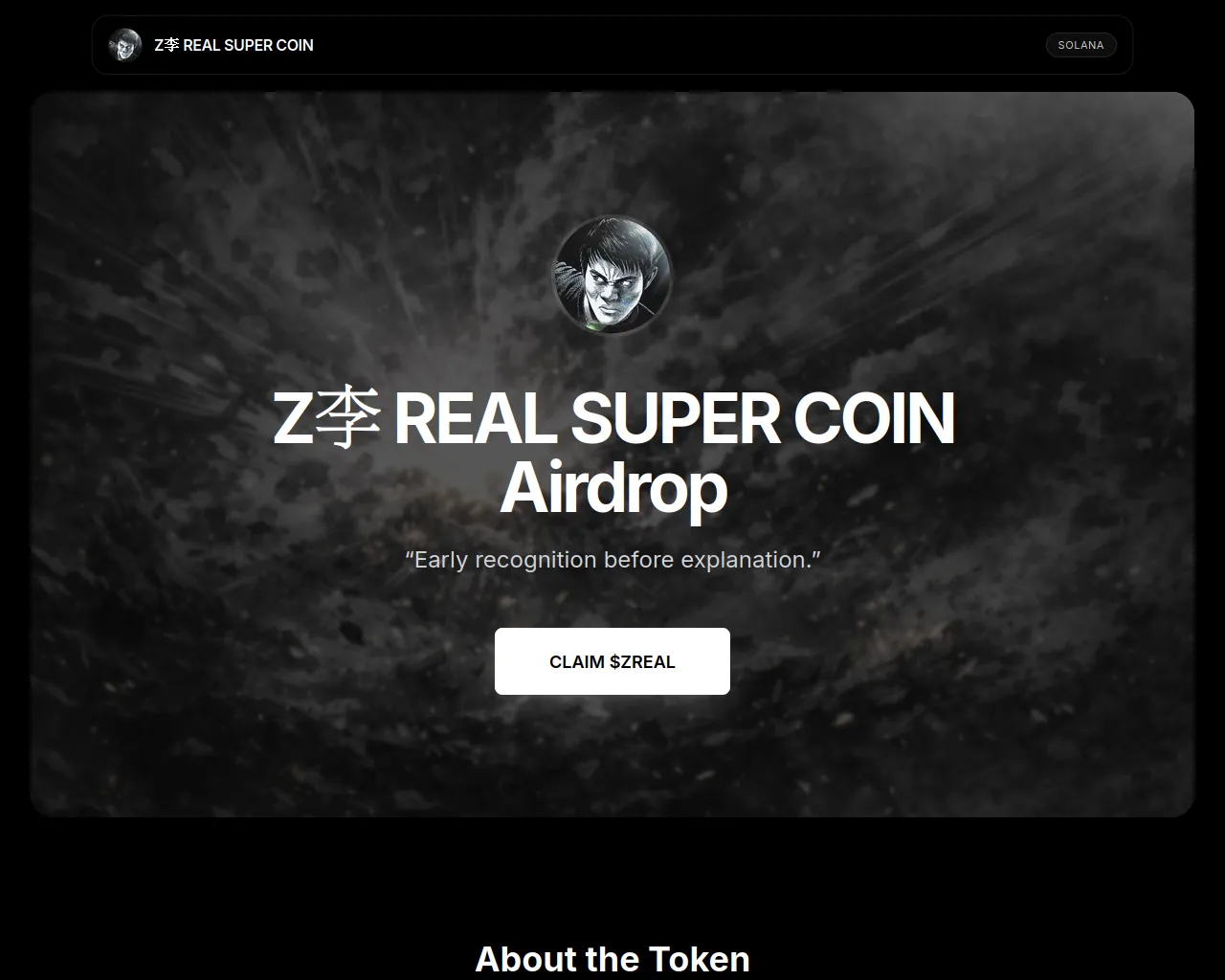 Screenshot of zrealsupercoin.live