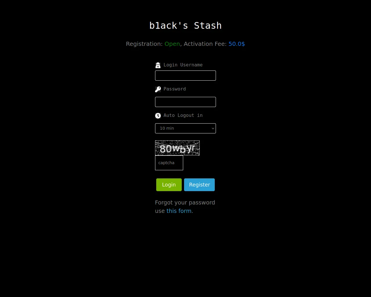 Screenshot of blackstash.cm