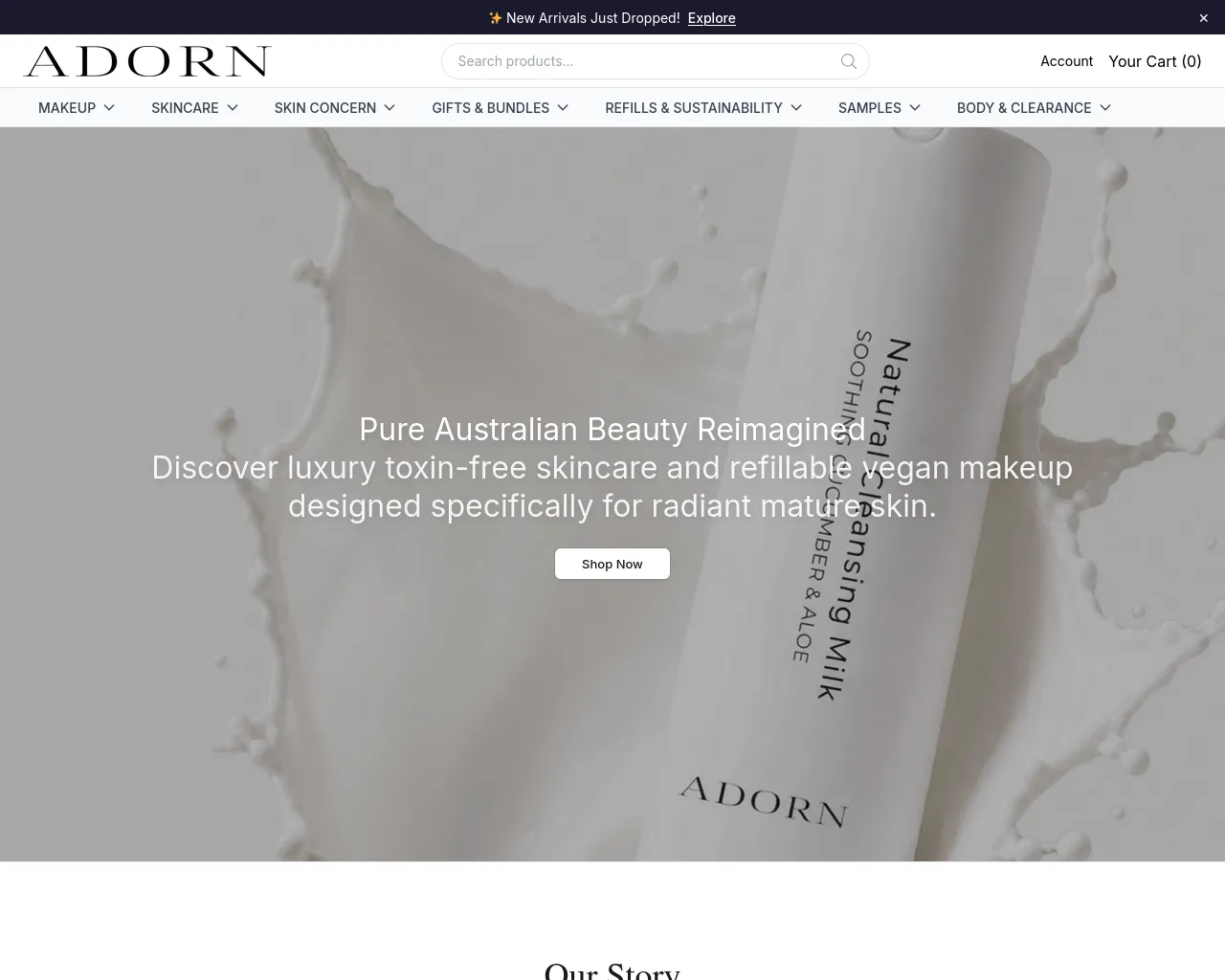 Screenshot of adorncosmeticsstudio.shop
