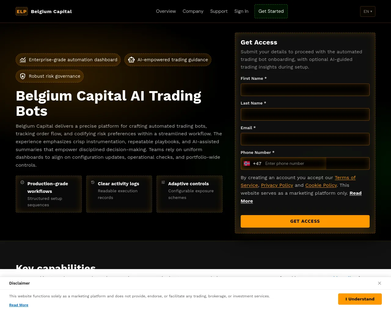 Screenshot of belgiumcapitalpro.com