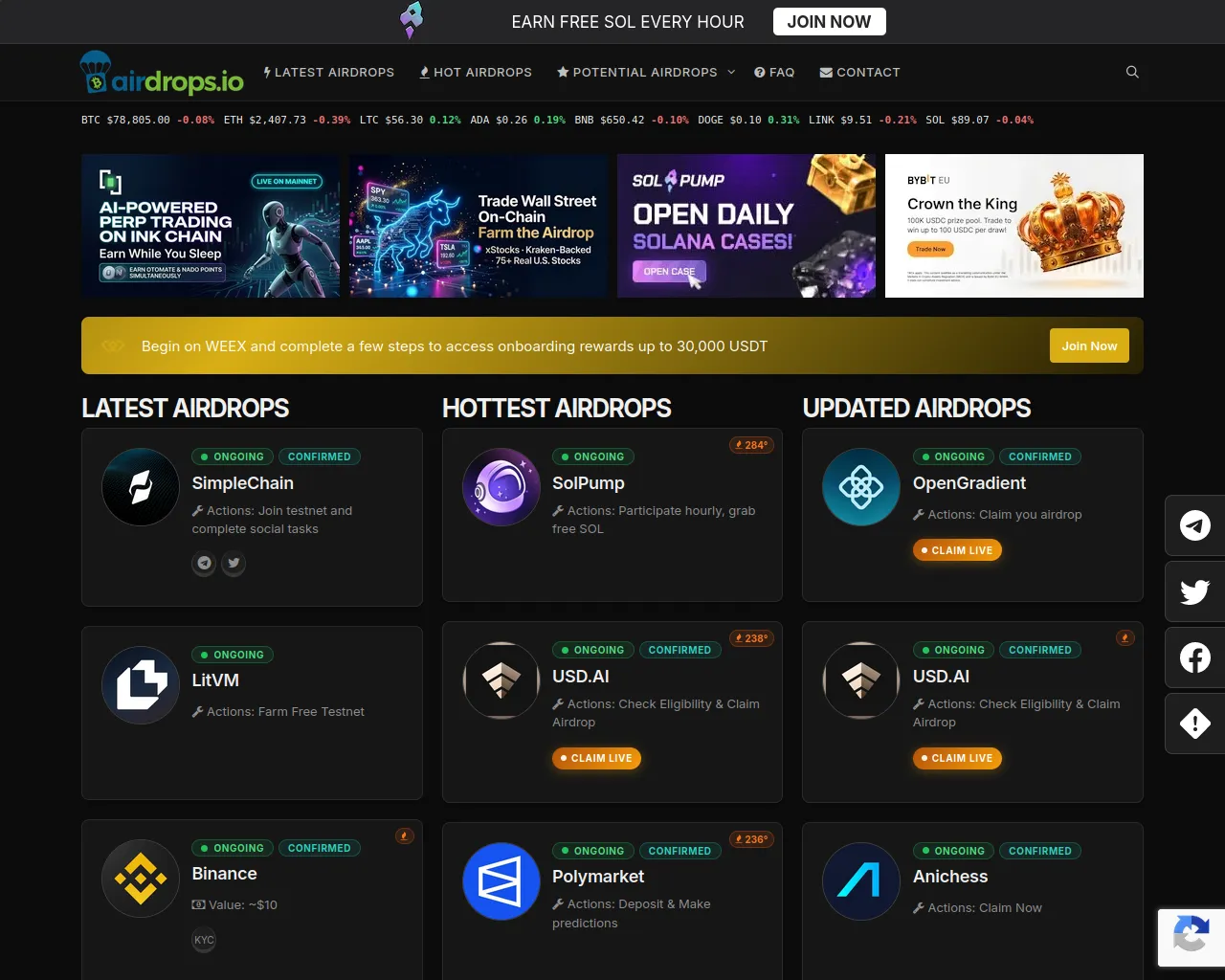 Screenshot of airdropsalert.onl