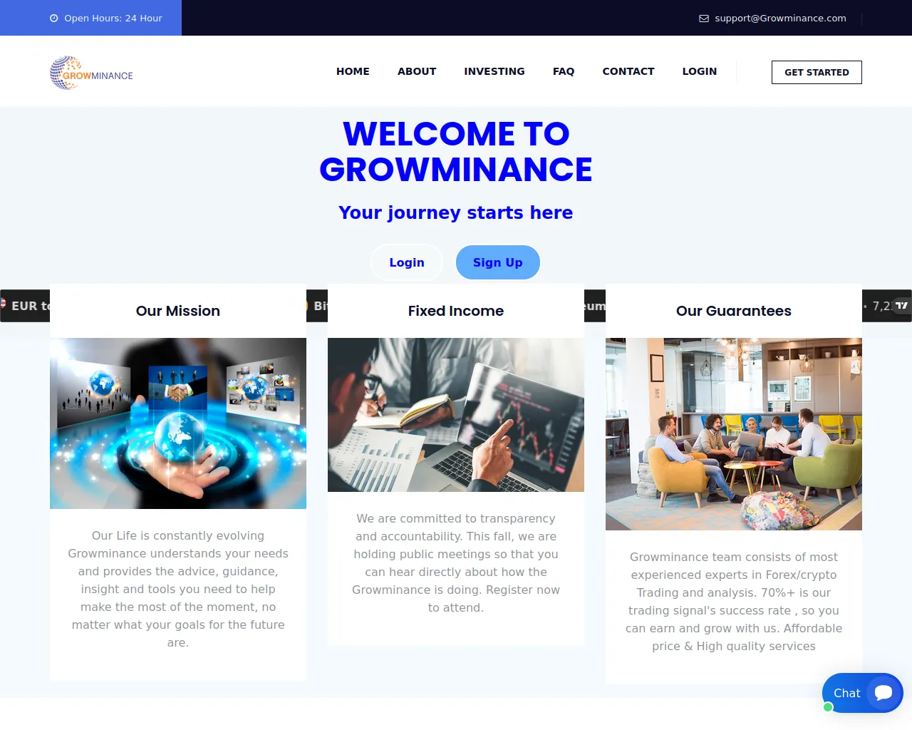 Screenshot of growminance.com