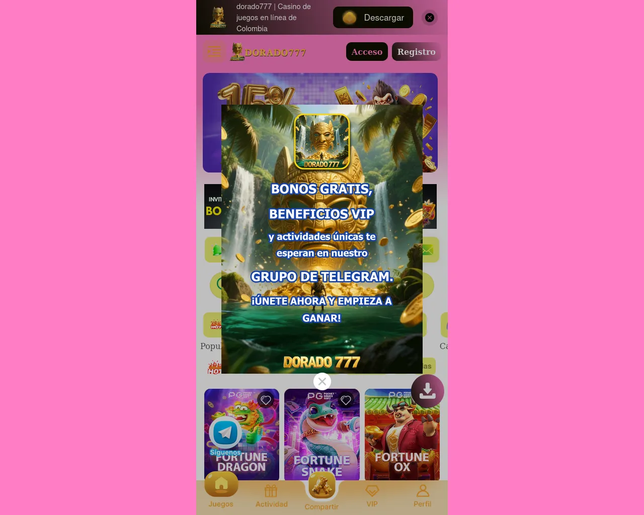 Screenshot of dorado777.com