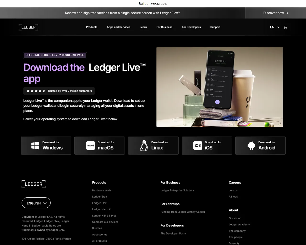 Screenshot of ldger-started.wixstudio.com