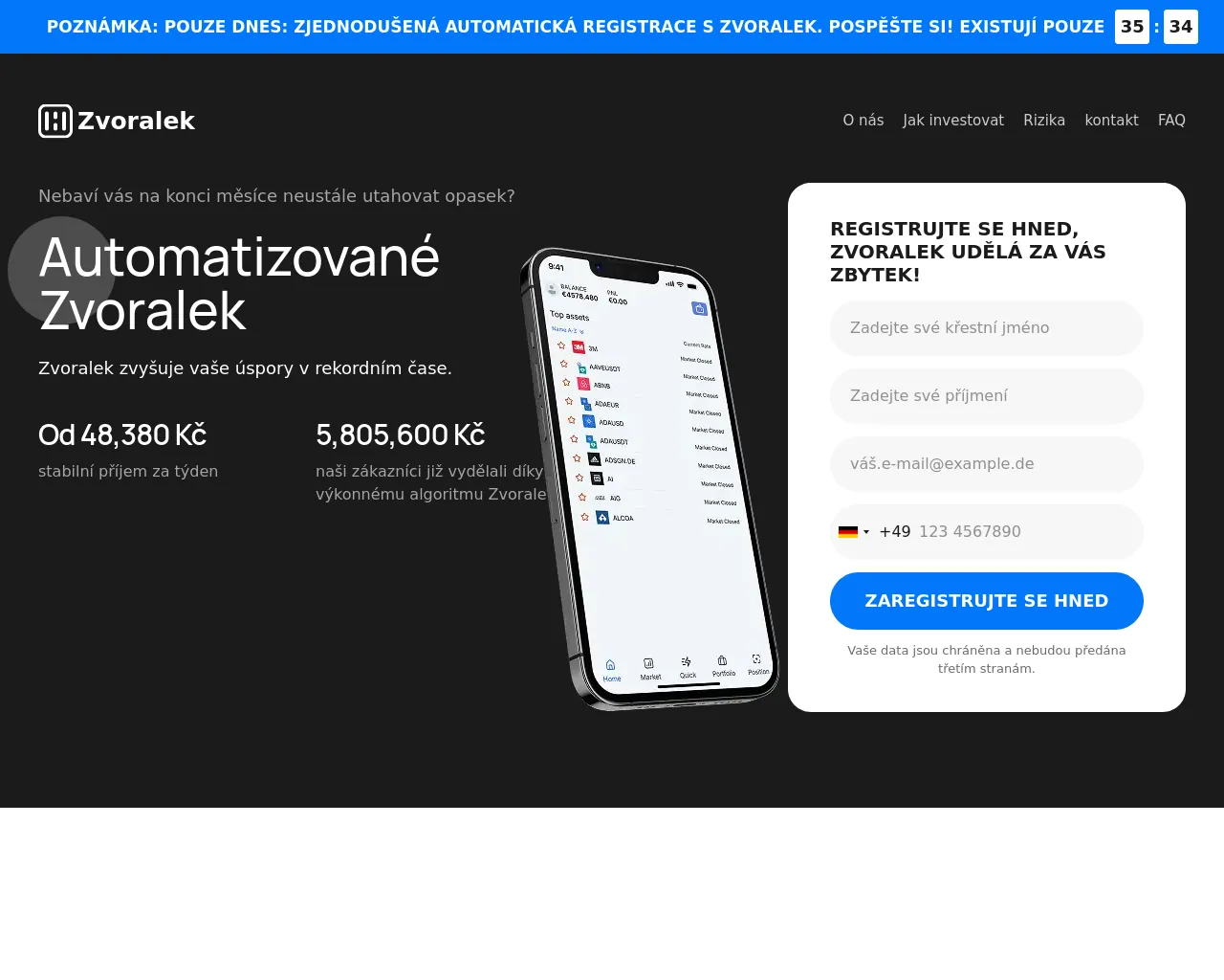 Screenshot of zvoralek.com