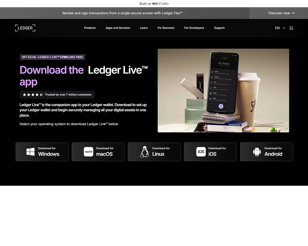 Screenshot of ledgliveus.wixstudio.com