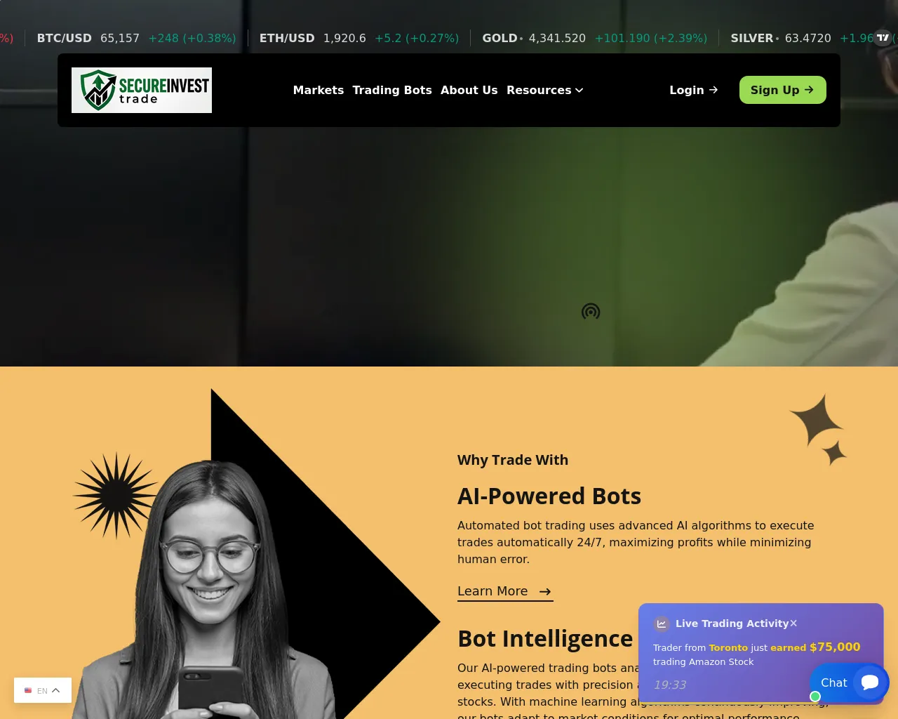 Screenshot of secureinvest.rivertrustinc.com