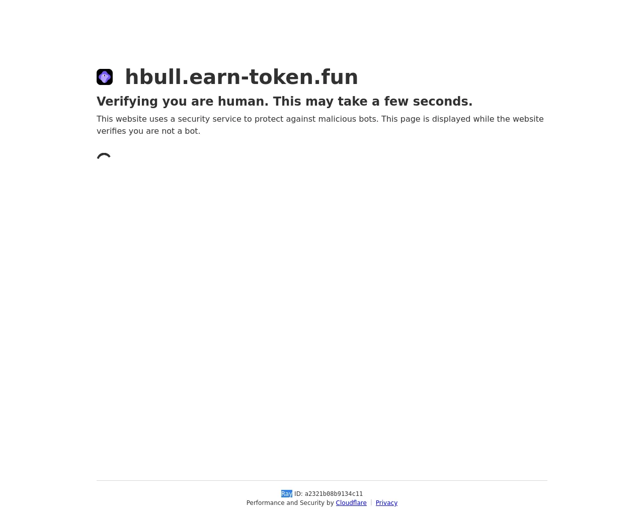 Screenshot of hbull.earn-token.fun