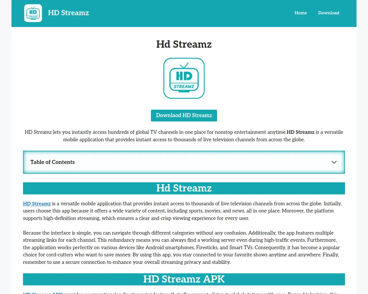 Screenshot of hd-streamz.org.in