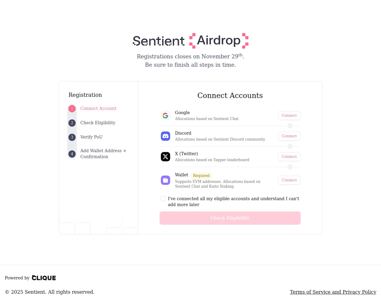 Screenshot of senteint.app