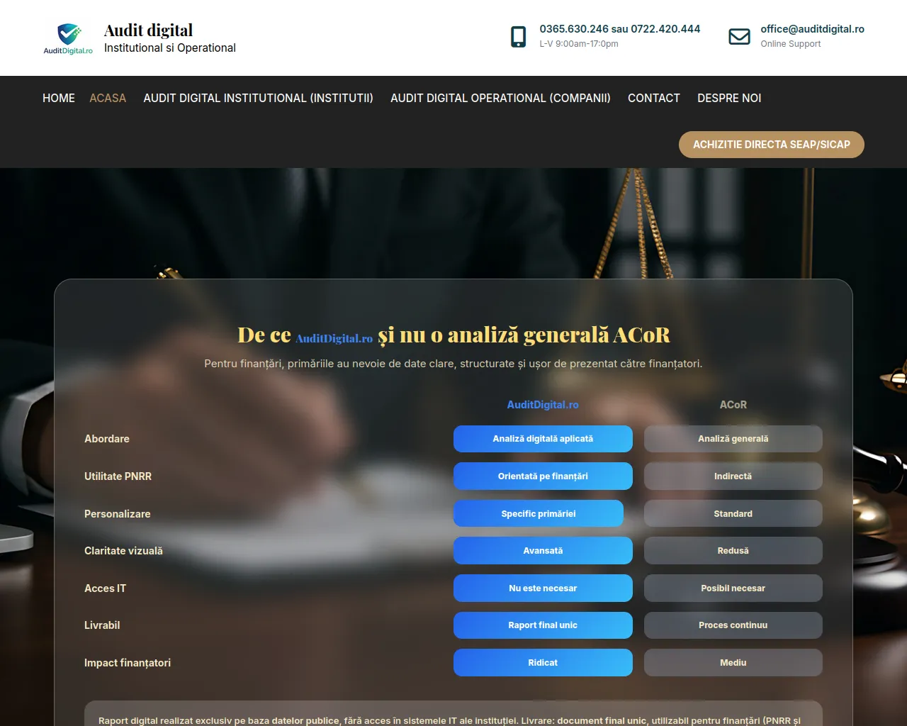 Screenshot of auditdigital.ro