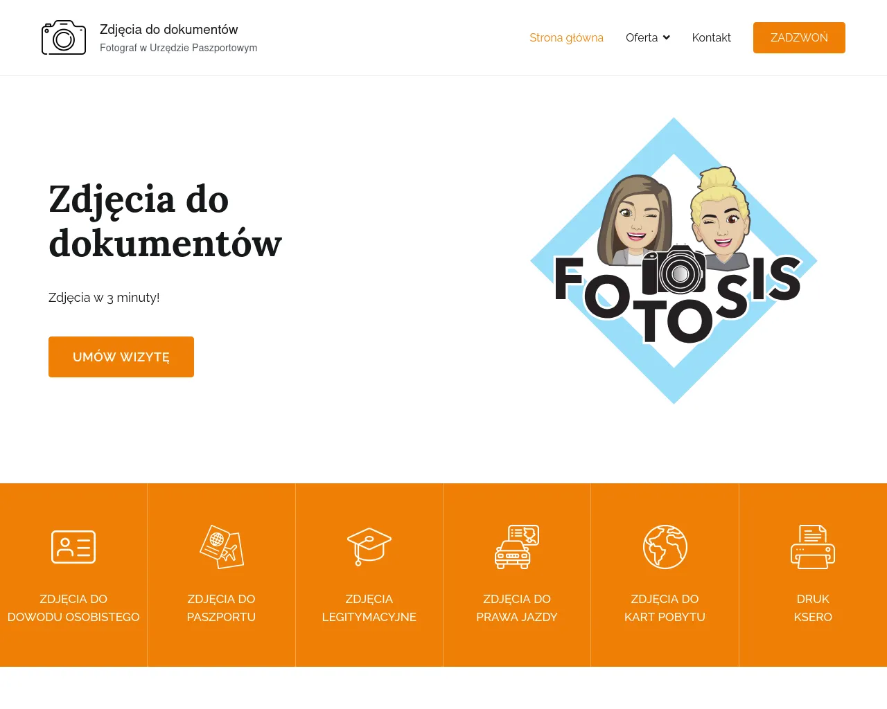 Screenshot of zdjeciadodokumentow.live