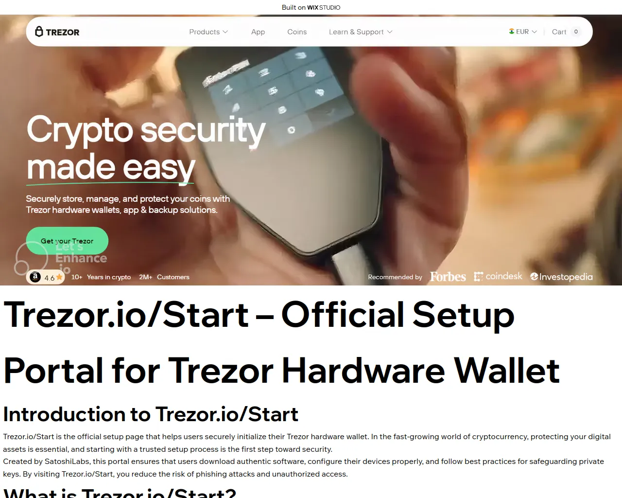 Screenshot of trezostrtsen.wixstudio.com