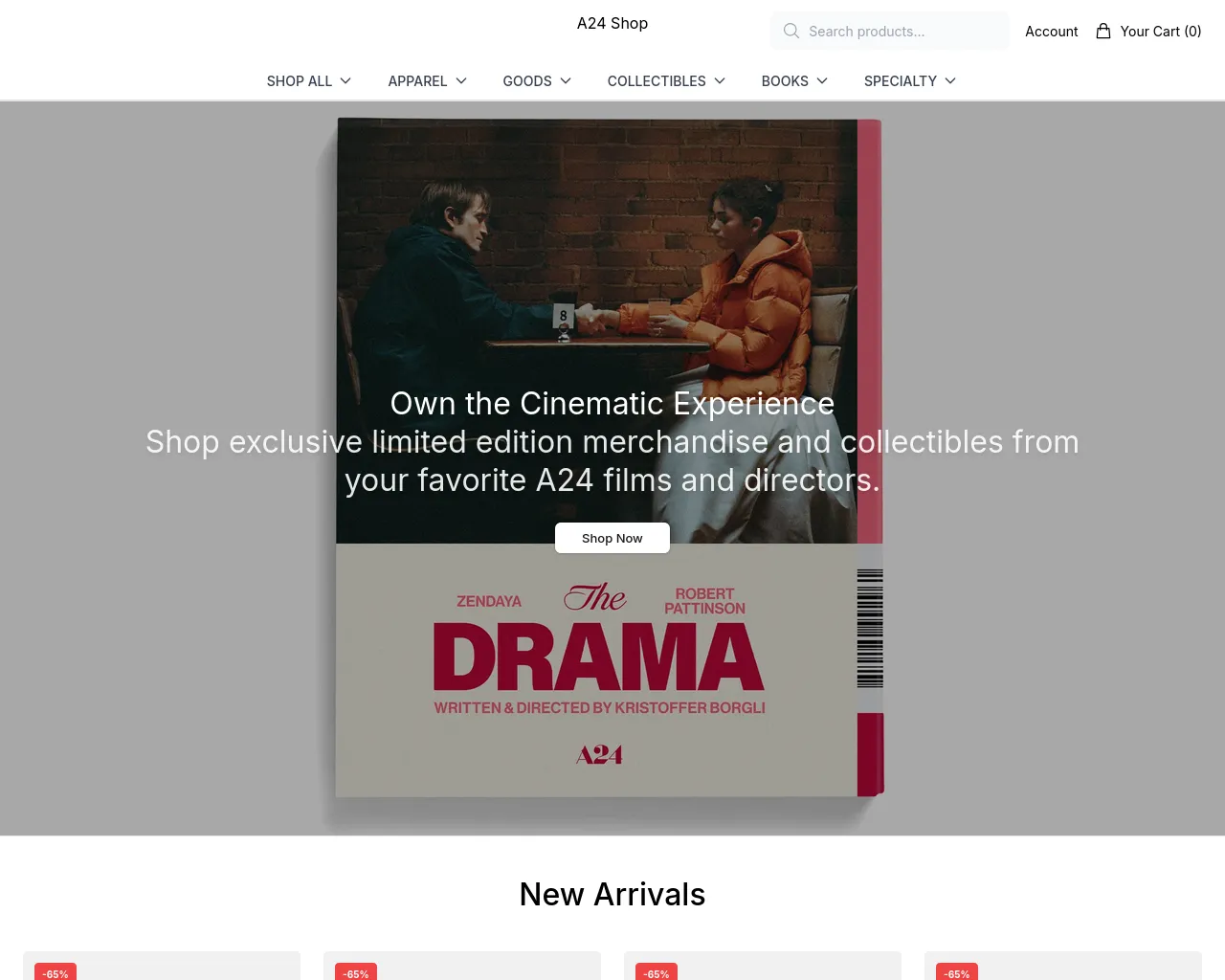 Screenshot of a24collection.shop