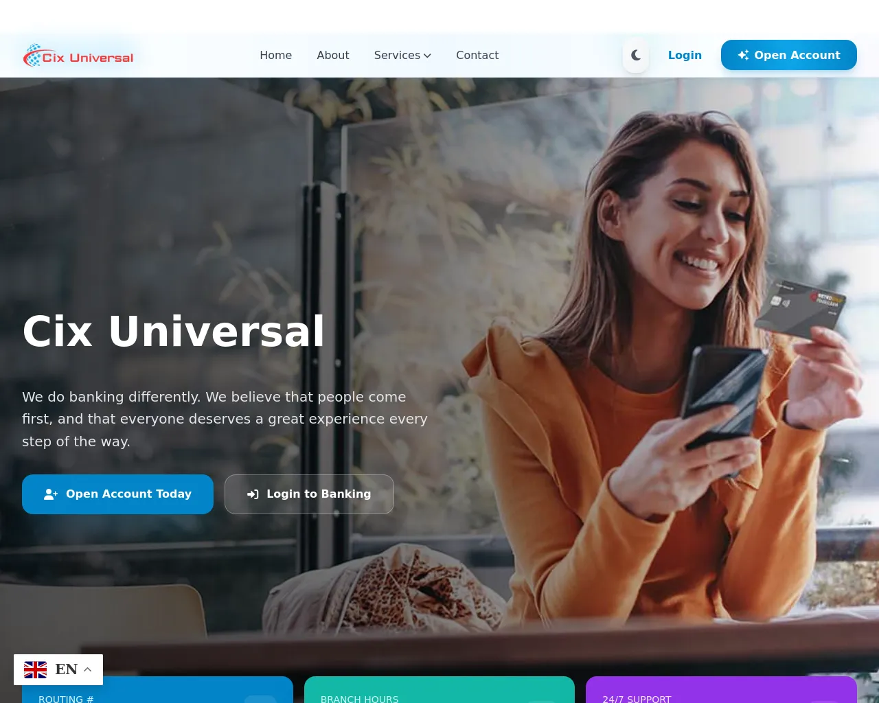 Screenshot of cixuniversal.com