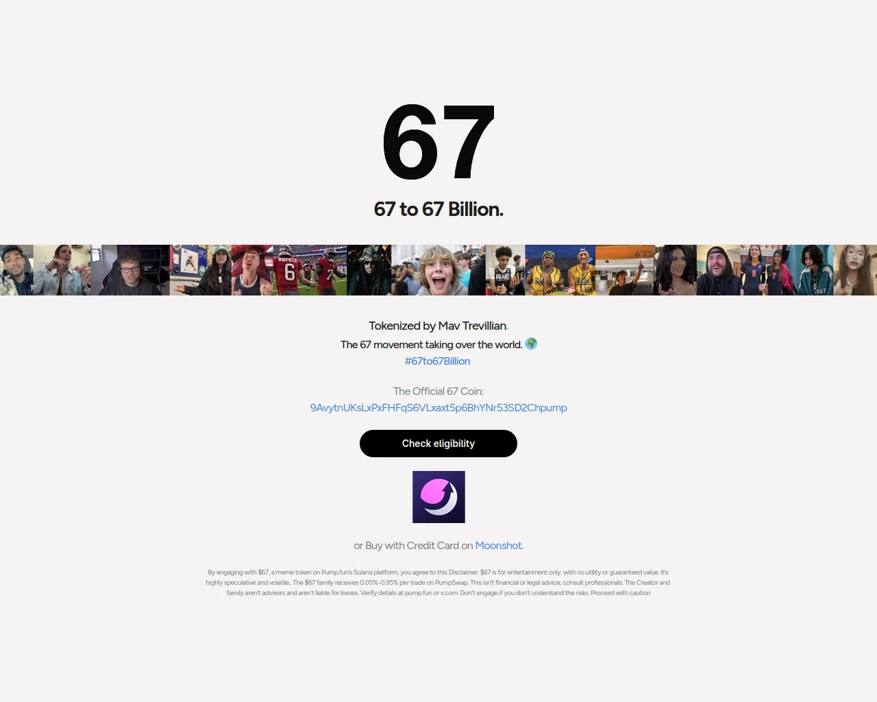 Screenshot of 67to67billions.com