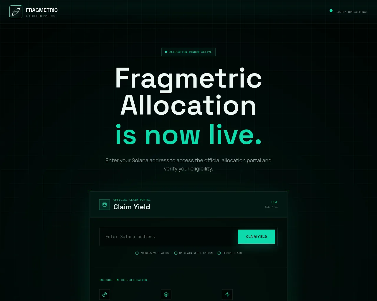 Screenshot of fragmetricvault.com