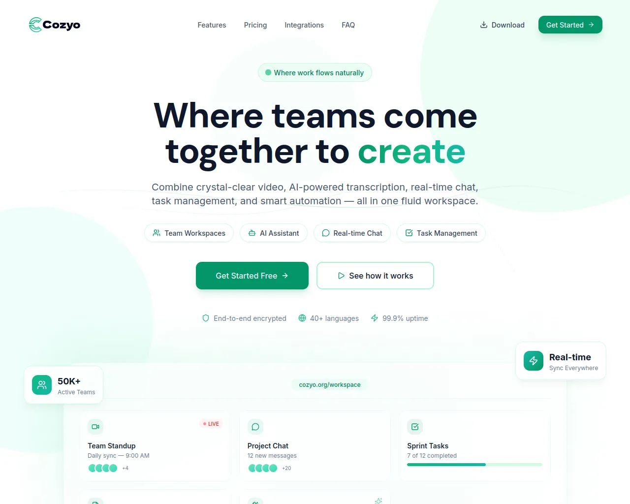 Screenshot of cozyo.org