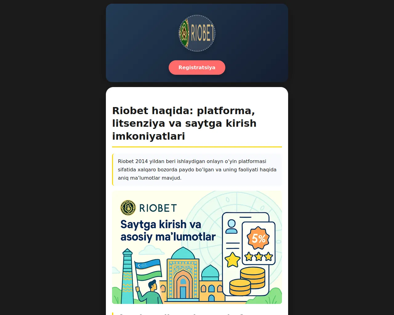 Screenshot of riobet-uzb.com
