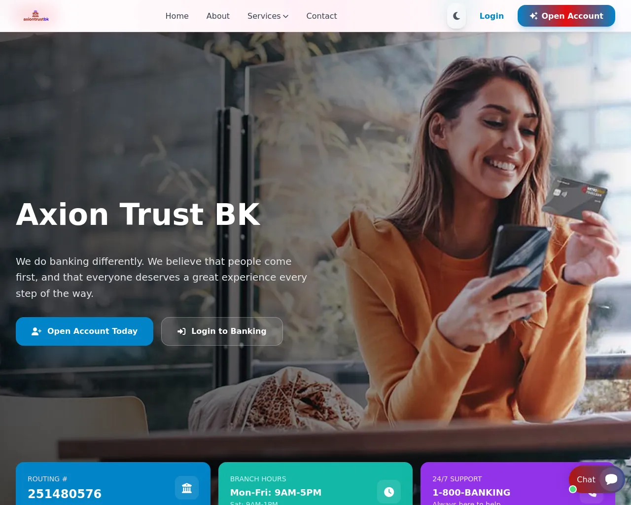 Screenshot of axiontrustbk.com