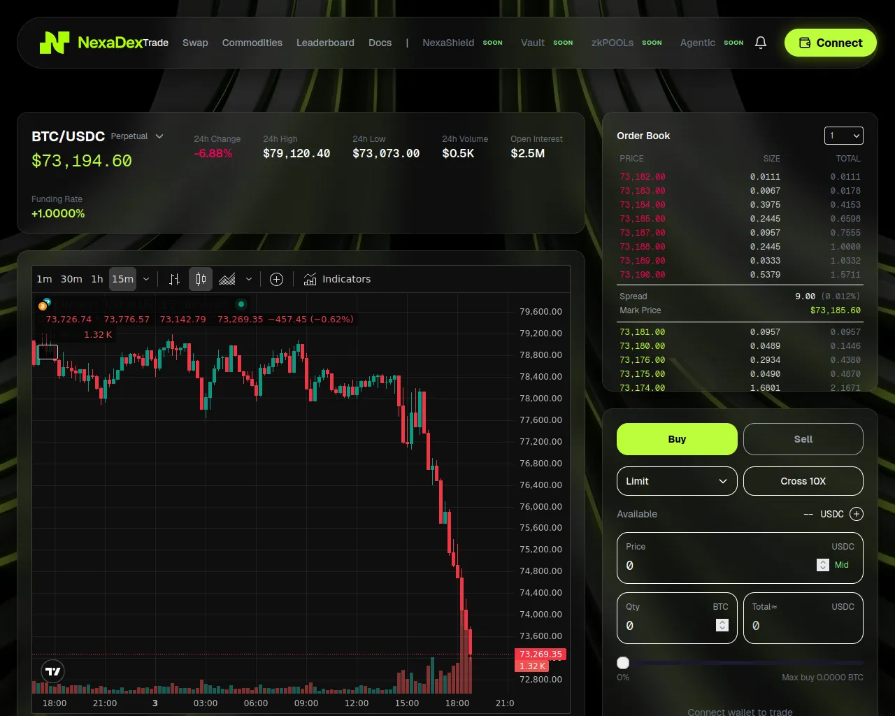 Screenshot of dapp.nexadex.app