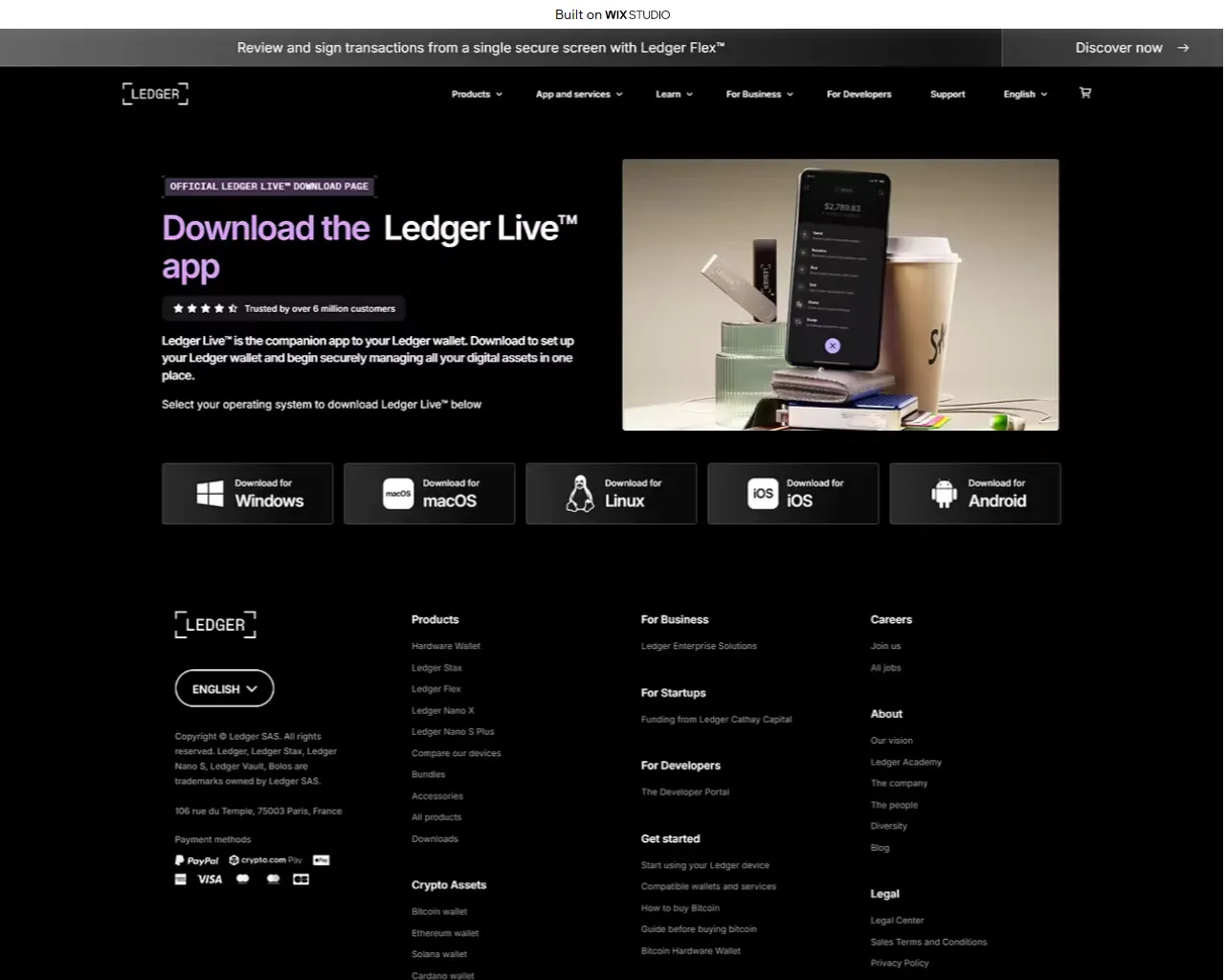 Screenshot of official-desktoplive.wixstudio.com