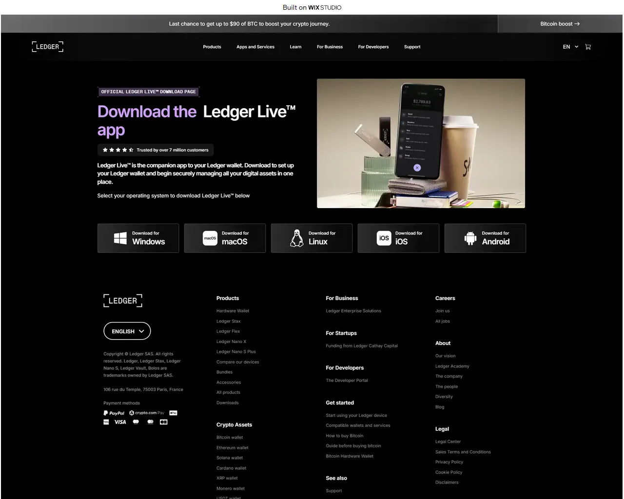 Screenshot of started-desktop.wixstudio.com