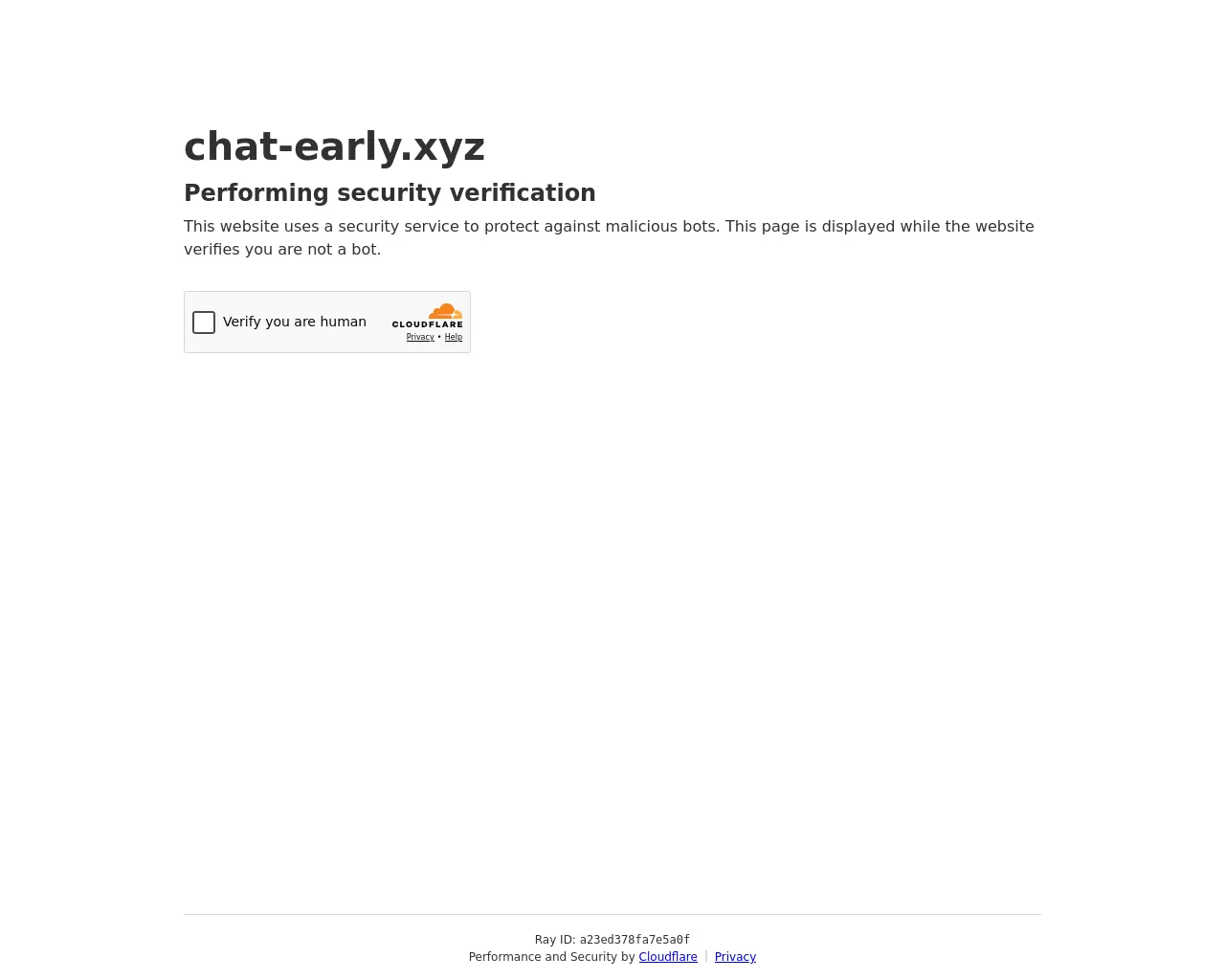 Screenshot of chat-early.xyz