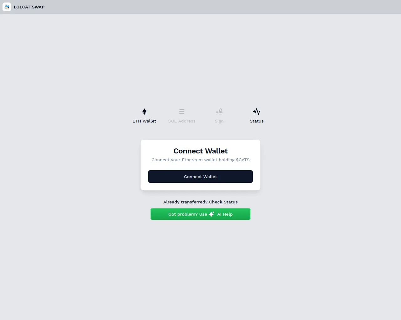 Screenshot of 0x2529-f0dc5-swaplolcatclub.pages.dev