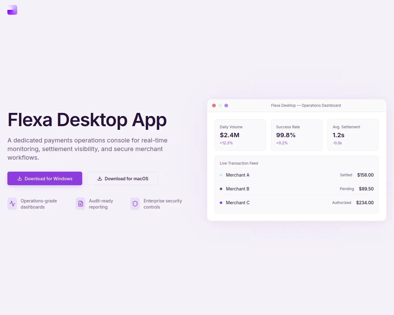 Screenshot of flexadesktop.com
