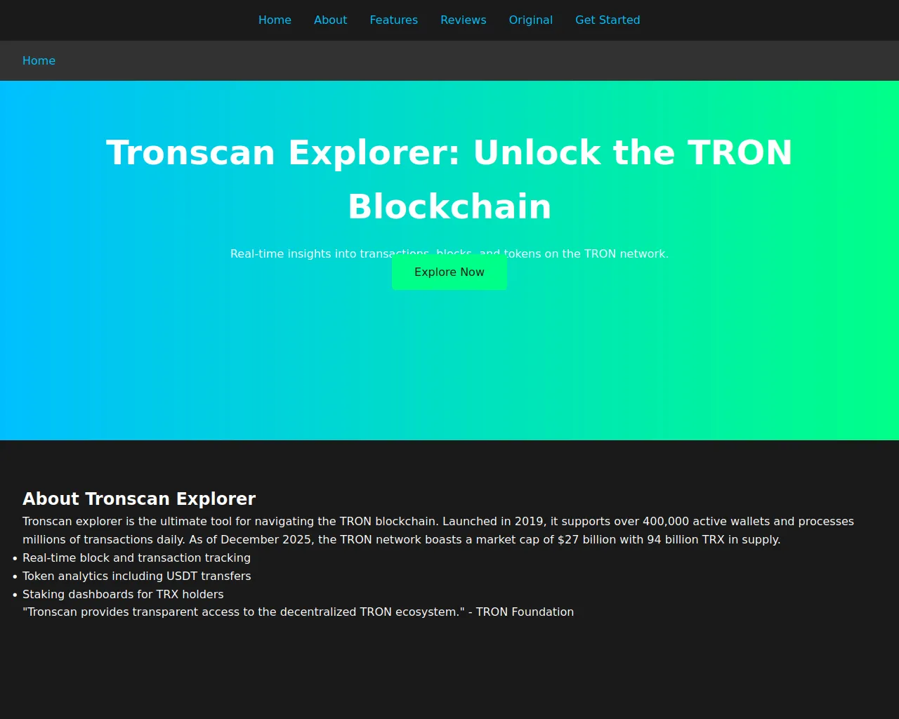 Screenshot of v-tronscan.co.com