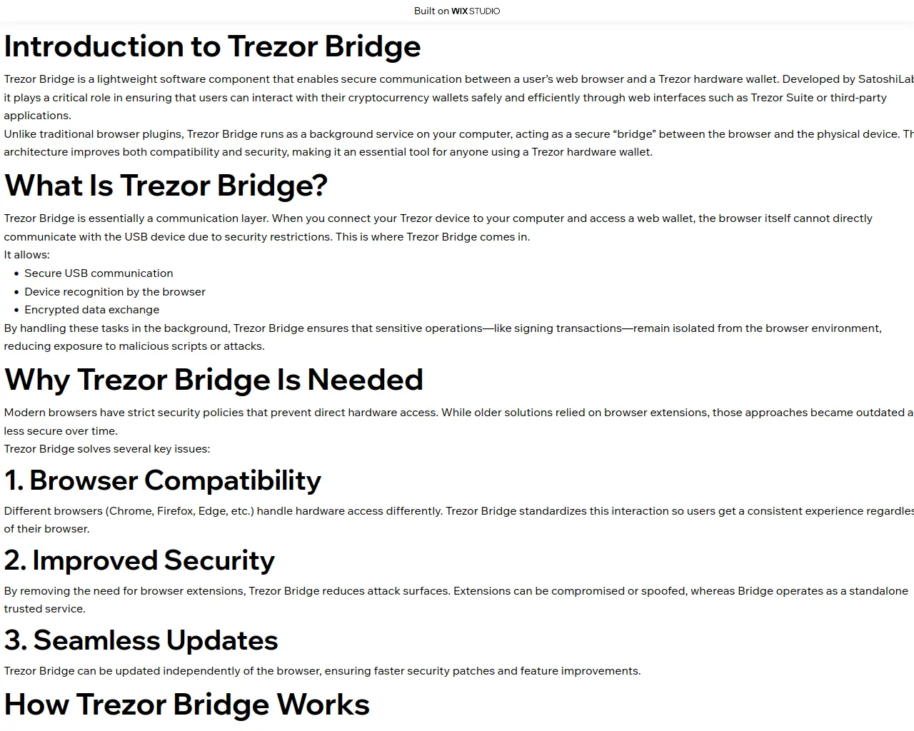 Screenshot of discover-bridge.wixstudio.com