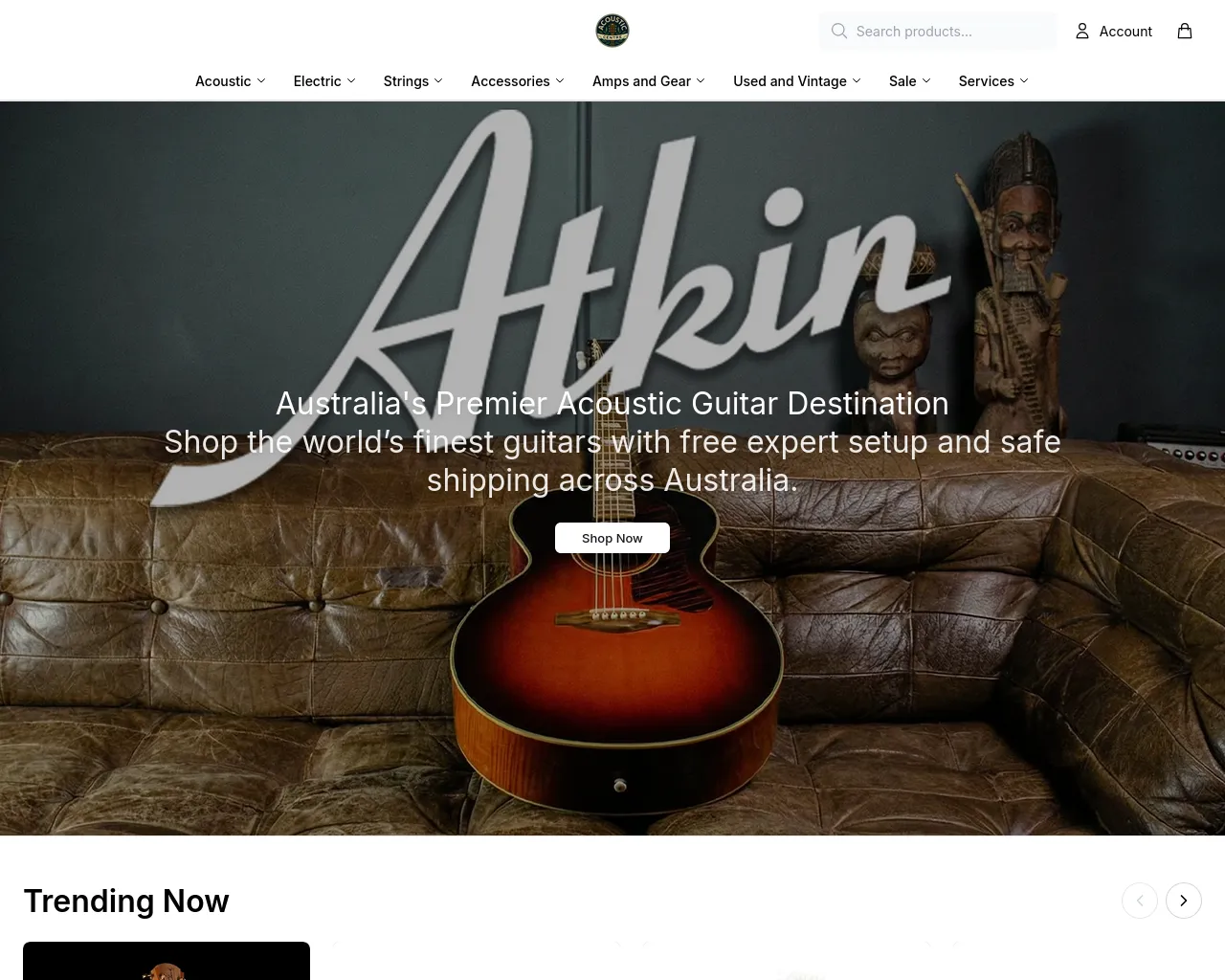 Screenshot of acousticcentrehq.shop