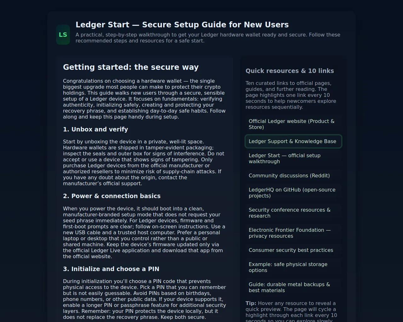 Screenshot of start-ledgar-io-en.pages.dev